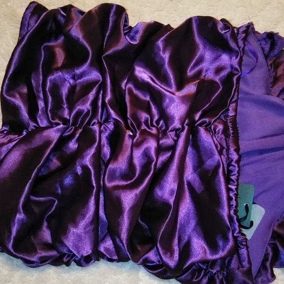 💜 Purple Ruffled 💜Halter Chain Detail 💜Necklace - Picture 6 of 12